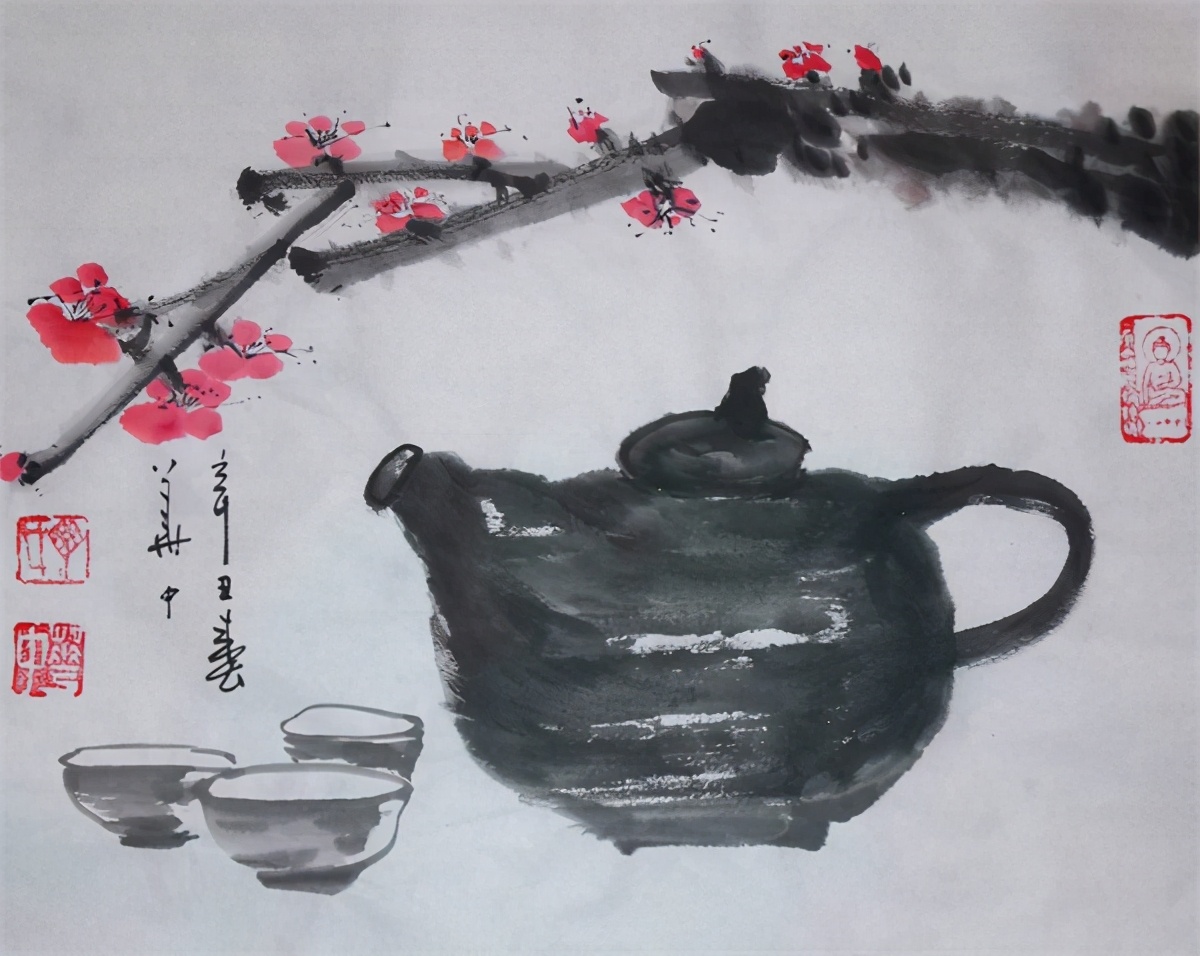 国画茶壶的画法步骤图片
